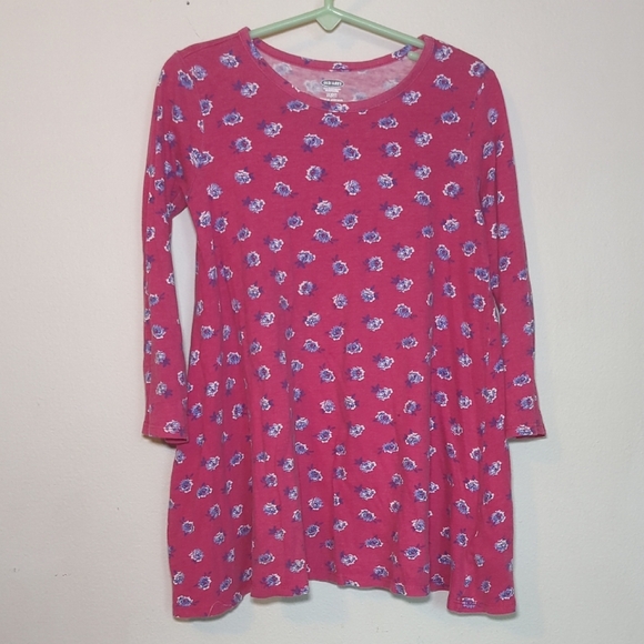 3 for $10 Bundle Sale! Old Navy Pink + Purple Floral Cotton Tunic Dress Size 5T - Picture 1 of 5